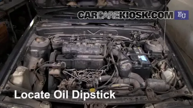 1989 Mazda 323 GLX 1.7L 4 Cyl. Diesel Aceite Controlar nivel de aceite